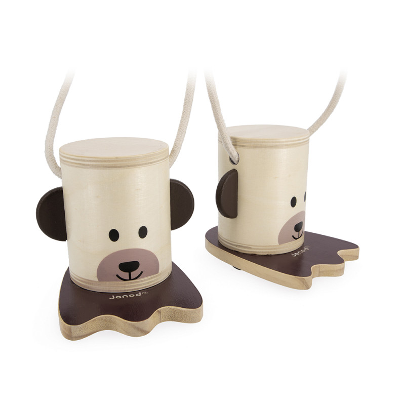 Petites échasses en bois Petit Ours JANOD