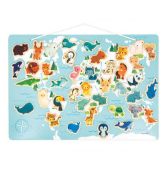 Carte magnétique du Monde Minikids JANOD