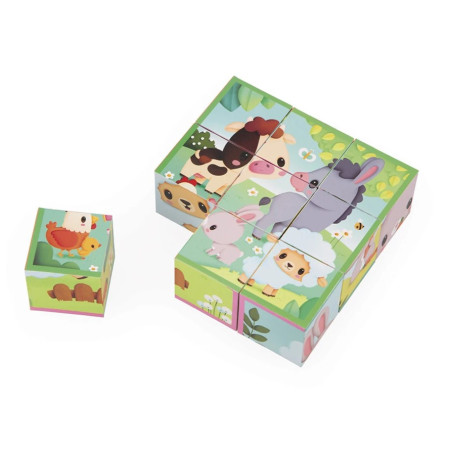 Cubes Animaux de la Ferme JANOD
