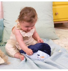 Peluche bouillotte chaud et froid Baleine KALOO, 17 cm