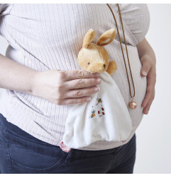 Coffret bola de grossesse et doudou Lapin KALOO
