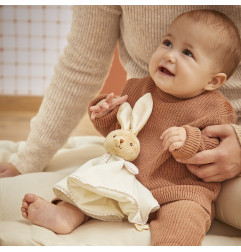 Doudou plat Lapin Crème KALOO