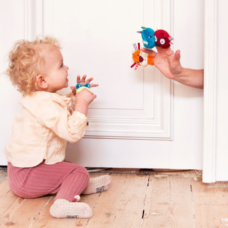 Lot de 4 marionnettes à doigts Jungle LILLIPUTIENS