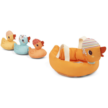 Jouet de bain Maman Canard et ses canetons LILLIPUTIENS