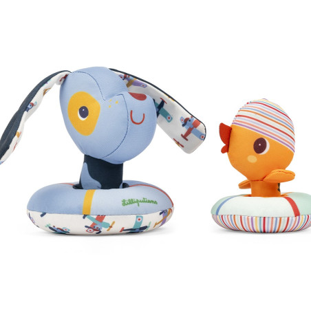 Jeu de bain Bouées Jules et son Canard LILLIPUTIENS