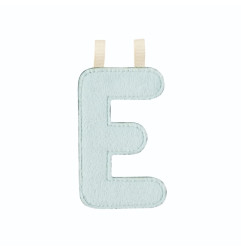 Lettre E LILLIPUTIENS, Bleu phosphorescent