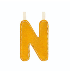 Lettre N LILLIPUTIENS, Jaune phosphorescent