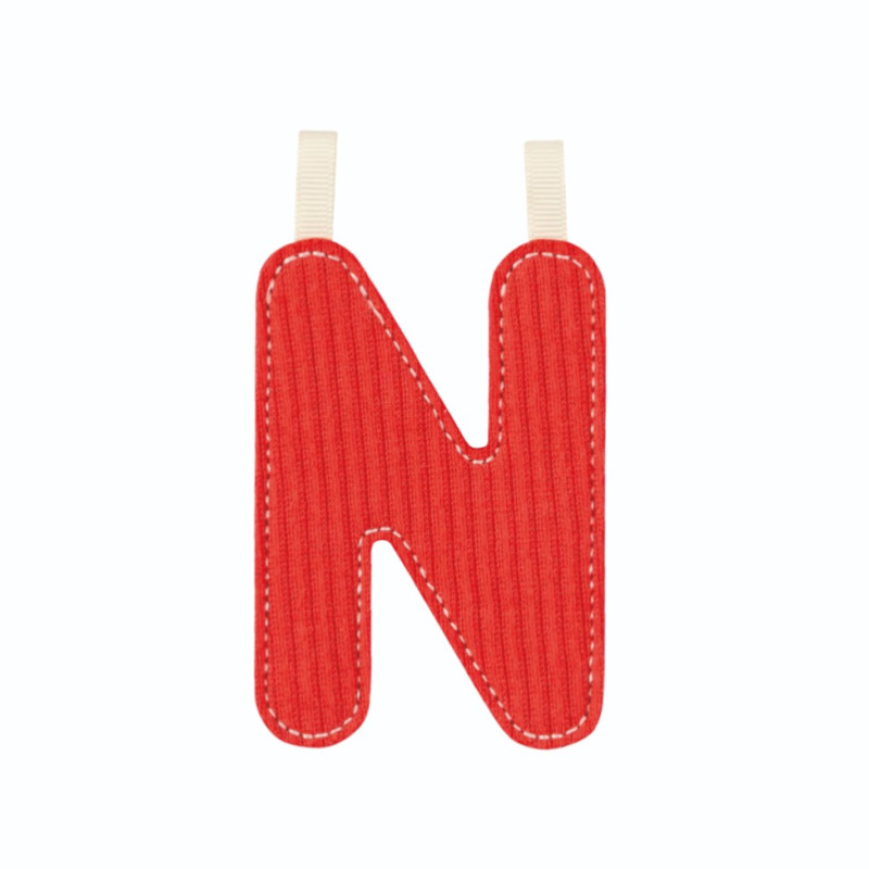 Lettre N LILLIPUTIENS, Rouge phosphorescente