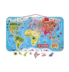 Puzzle Monde Magnétique JANOD, dès 7 ans