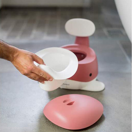 Pot d'apprentissage pour bébé Baleine KINDSGUT, Vieux Rose