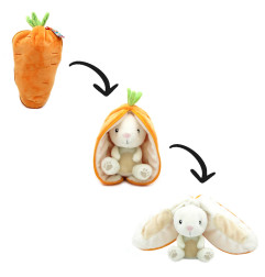 Peluche 2 en 1 Carotte Gadget le Lapin Flipetz LES DEGLINGOS