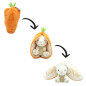 Peluche 2 en 1 Carotte Gadget le Lapin Flipetz LES DEGLINGOS