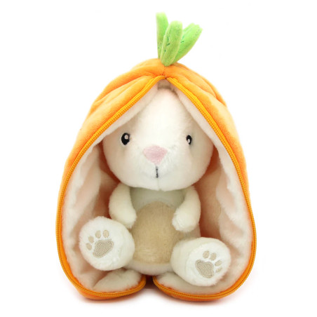 Peluche 2 en 1 Carotte Gadget le Lapin Flipetz LES DEGLINGOS