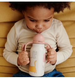 Gourde enfant Kimmie LIEWOOD 250 ml, Cats and Dogs Sandy