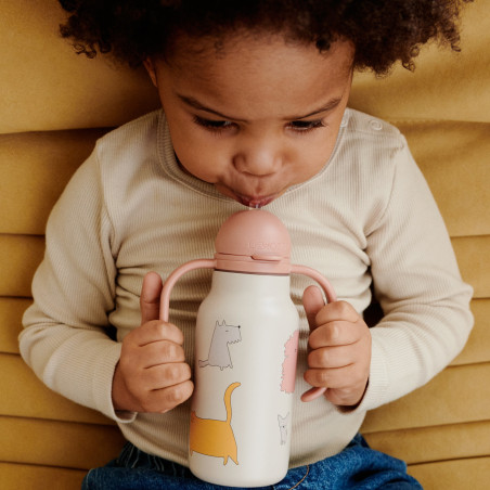 Gourde enfant Kimmie LIEWOOD 250 ml, Cats and Dogs Sandy