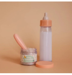 Coffret Mon Biberon et mon Premier Petit Pot magiques Lait et Céréales TINY HARLOW, pour poupée