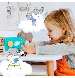 Coffret livre audio interactif Babar au Royaume des Eléphants LUNII pour La Fabrique à Histoires, dès 3 ans