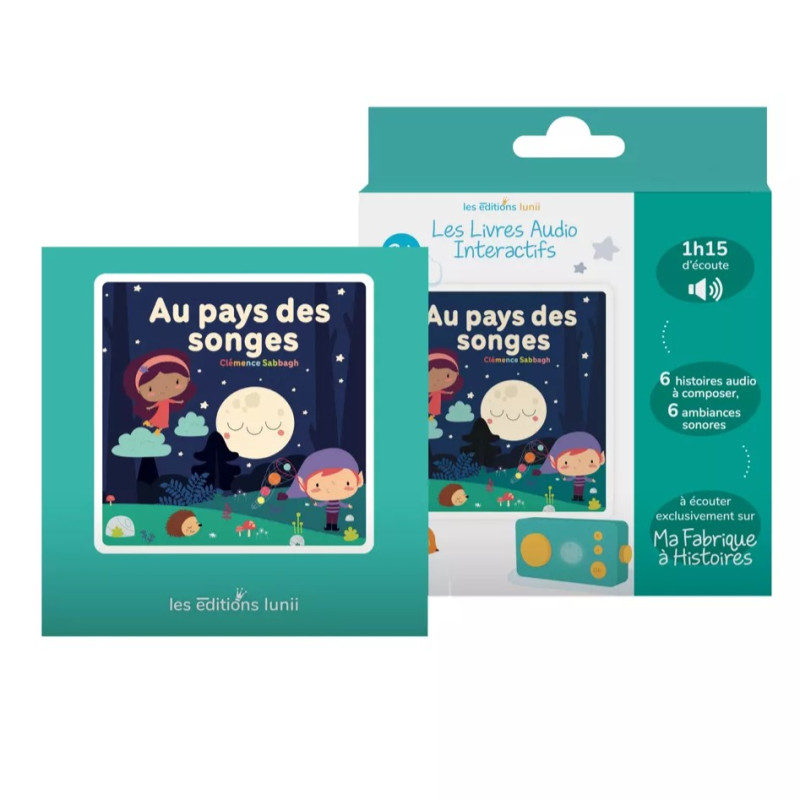 Coffret livre audio interactif au Pays des Songes LUNII pour La Fabrique à Histoires, dès 3 ans