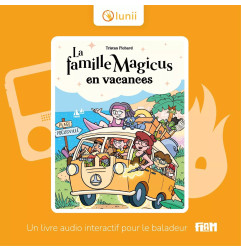 Coffret livre audio interactif La Famille Magicus part en Vacances LUNII pour Flam, dès 7 ans