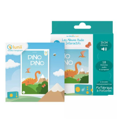 Coffret livre audio interactif Dino Dino LUNII pour La Fabrique à Histoires, dès 3 ans