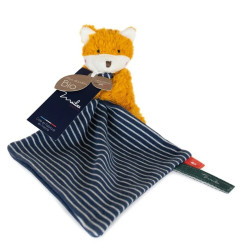 Pantin renard coton  bio avec doudou MAILOU TRADITION