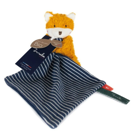 Pantin renard coton  bio avec doudou MAILOU TRADITION