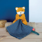 Pantin renard coton  bio avec doudou MAILOU TRADITION