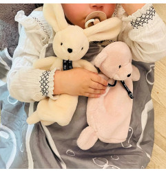 Peluche Lapin Pantin Dorlotin Ivoire MAILOU TRADITION, 22 cm