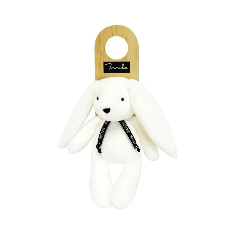 Peluche Lapin Pantin Dorlotin Blanc MAILOU TRADITION, 22 cm