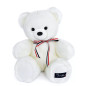 Peluche Lou L'Ours Français MAILOU TRADITION, 35 cm, Blanc