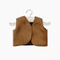 Gilet poupée Gordis MINIKANE, Daim Marron