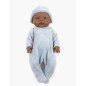 Poupon Cuties Basile MINIKANE, avec dors-bien et bonnet Nikky bleu