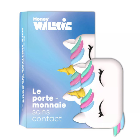 Money Walkie Licorne, porte-monnaie sans contact pour enfant et ado