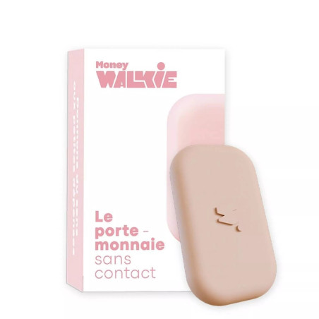 Money Walkie Rose Craie, porte-monnaie sans contact pour enfant et ado