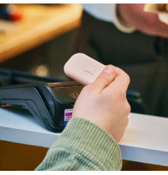 Money Walkie Rose Craie, porte-monnaie sans contact pour enfant et ado