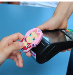 Money Walkie Sakura Naruto, porte-monnaie sans contact pour enfant et ado