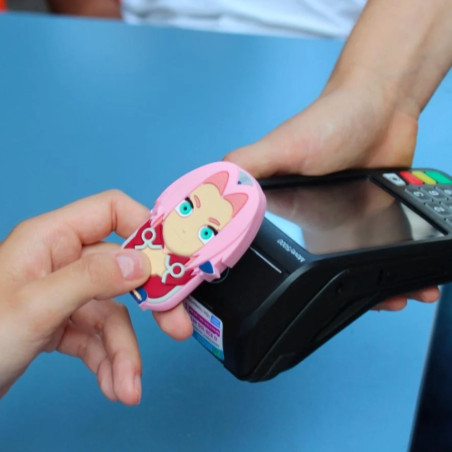 Money Walkie Sakura Naruto, porte-monnaie sans contact pour enfant et ado