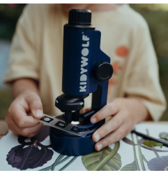 Microscope portable KIDYWOLF, bleu marine