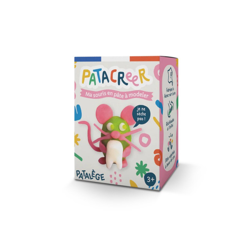 Kit créatif Petite Souris en Pâte à Modeler Végétale PATACREER