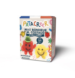 Kit créatif Madame Bonheur et Monsieur Costaud en Pâte à Modeler Végétale PATACREER