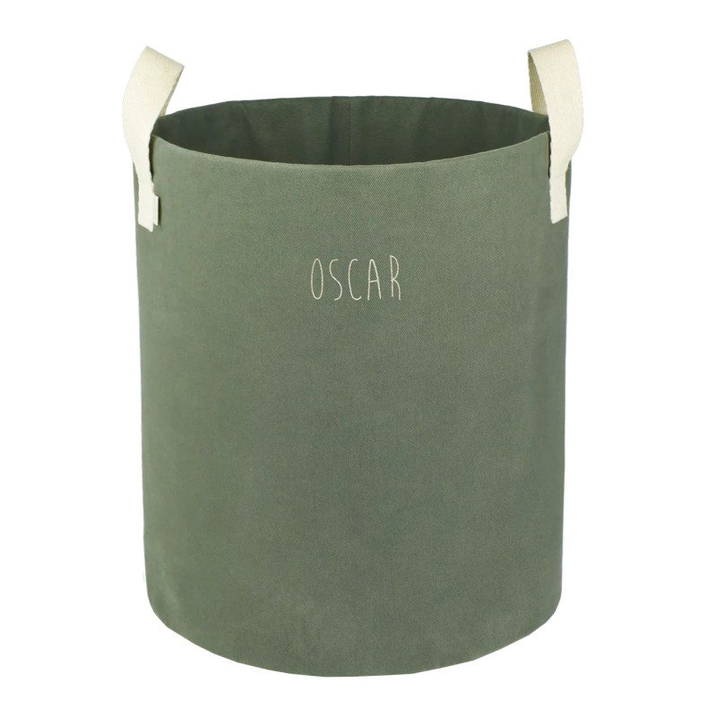 Panier à jouets Roger PETIT PCOTIN, personnalisable, olive