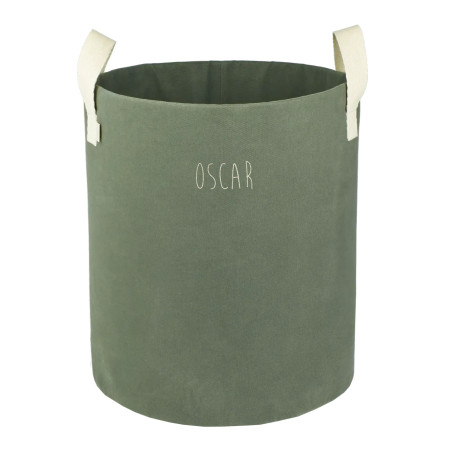 Panier à jouets Roger PETIT PCOTIN, personnalisable, olive