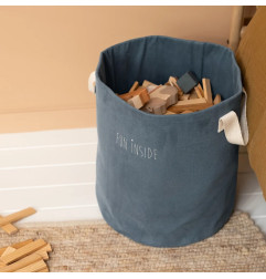 Panier à jouets Roger PETIT PCOTIN, personnalisable, bleu souris