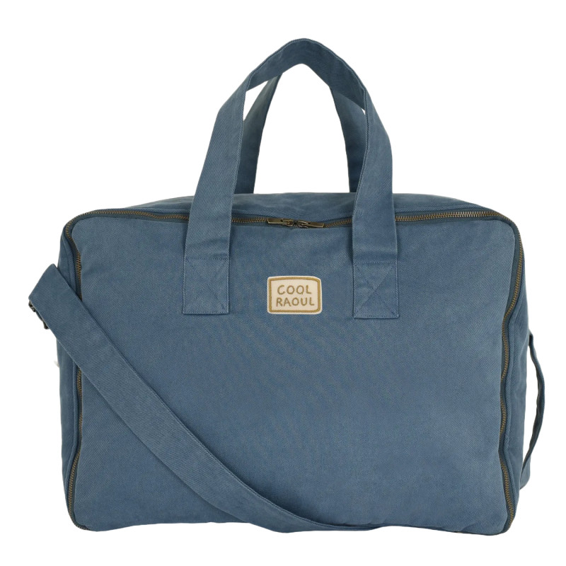 Valise Cerise PETIT PICOTIN, personnalisable, bleu souris
