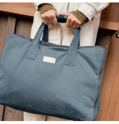 Valise Cerise PETIT PICOTIN, personnalisable, bleu souris