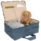 Valise Cerise PETIT PICOTIN, personnalisable, bleu souris
