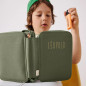 Maxi trousse à crayons pliante Madelon PETIT PICOTIN, vert olive, personnalisable