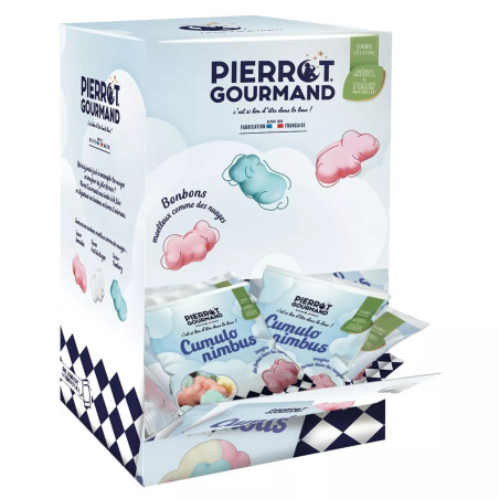 Boîte distributrice de 40 sachets de bonbons PIERROT GOURMAND, Cumulo Nimbus