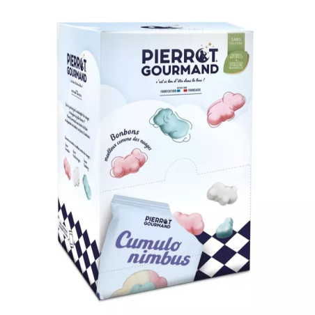 Boîte distributrice de 40 sachets de bonbons PIERROT GOURMAND, Cumulo Nimbus
