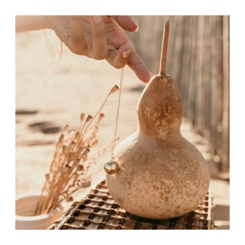 Bola de grossesse Pleine Lune, or rose, cordon biscuit PLEINE LUNE